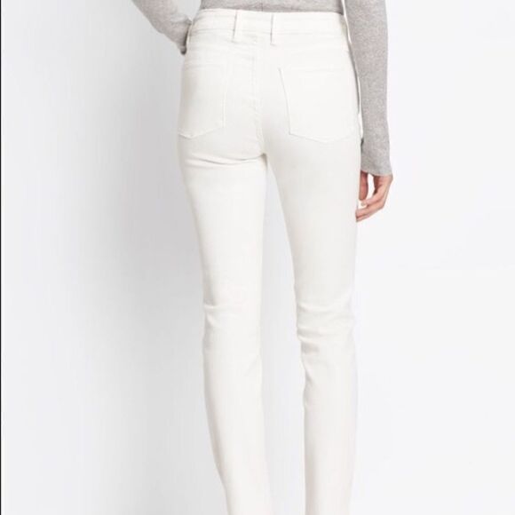 Skinny Mid-Rise Ankle White Italian Denim Jeans - Picture 4 of 5